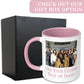 Personalized Mother's Day Coffee Mug, Custom Mum Photo Text 11 Oz Ceramic Mug, Customized Mom Gift Idea Picture Name Cup, Taza Cafe Personalizadas Fotos, Cute Gifts Mom Women Dad Men, Pink