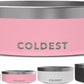 Coldest Dog Bowl - Anti Rust Metal, Non Slip, 3 Layers Insulated Stainless Steel Dog Bowls - Spill Proof & Heavy Duty - Water Bowl for Dogs, Cats & Pets, Dish Washer Safe (42 oz,Cotton Candy Pink)