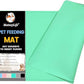 MateeyLife Dog & Cat Food Mat - Waterproof, Nonslip, Raised Edges, Silicone Tray for Messy Drinkers, 24"x16", Mint Green