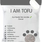 I AM TOFU - Tofu Cat Litter, Natural, Flushable, Dust Free Extra Clumping Pellet Litter (10 lb Bag, Charcoal)
