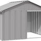 vidaXL Dog House - Durable Galvanized Steel Construction - Weatherproof Dog Kennel - Easy Access with Spacious Entrance - Ideal Outdoor Pet House - Gray