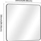 39" x 39"Bathroom Mirror, Matte Black Wall Mirror with Metal Frame, Decorative Rectangular Vanity Mirror for Bedroom Bathroom Living Room Entryway (Horizontal/Vertical)