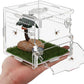Reptile Terrarium,Tarantula Enclosure,Jumping Spider Enclosure for Tarantula Scorpion Sling Isopods Snail Reptile Invertebrates Accessories（4" X4 X4 ）