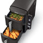 Ninja Air Fryer, 8 QT DoubleStack 2-Basket, Space Saving Design, Cooks 2lb Chicken Wings, Feeds up to 6 People, 6-in1 Air Fryer, Roast, Bake & More, Easy to Clean, Dishwasher Safe Parts, Black, SL201