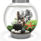 biOrb Classic 15 Acrylic 4-Gallon Aquarium with Multi-Color Remote-Controlled LED Lights Modern Compact Tank for Tabletop or Desktop Display, Silver