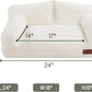 Hollypet Fluffy Plush Pet Cat Couch Soft Calming Pet Sofa Beds for Medium Small Cats and Dogs, White