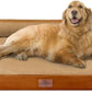 Comfort Expression XL Orthopedic Dog Beds, Waterproof Extra Large Dog Beds with Bolster, Washable Pet Sofa Couch with Removable Cover & Non-Slip Bottom(X-Large,Caramel)