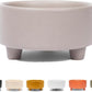 Waggo Uplift Ceramic Dog Bowl for Small Medium and Large Breeds - Heavyweight and Durable Pet Food and Water Dish Crock, Dishwasher Safe, Modern, Elevated Feeder (Vintage Grey, Small)