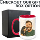 Personalized Coffee Mug, Custom Drawing Portrait Gift, Funny Customized Coffee Gift for Men & Women, Custom Mugs with Pictures, Red 15oz Customized Ceramic Tea Cup