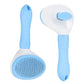 Pet Brush for Cats and Dogs | Self Cleaning Comb for Cats, Dogs, Bunny | Blue Pet Grooming Brush | Massaging Tool Suitable for Pets with Long or Short Hair