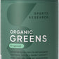 Sports Research® Organic Greens Superfood Powder w/Spirulina & Chlorella, Adaptogens, Enzymes, Probiotics & 8 VIT Bs for Gut & Mood Support* - Vegan, Sugar-Free & Low-Cal Original 20 Servings