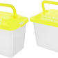 FRCOLOR Portable Plastic Turtle Tank - Transparent Aquarium Carrier Box for Small Pets Ideal for Hamsters Lizards and Fish Easy to Feed and Clean