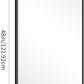 24" x 48"Bathroom Mirror, Matte Black Wall Mirror with Metal Frame, Decorative Rectangular Vanity Mirror for Bedroom Bathroom Living Room Entryway (Horizontal/Vertical)