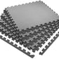 Norsk Multi-Purpose Reversible Floor Mats - EVA Interlocking Foam Tiles (Gray/Black 20 Tiles - 80 sq. Ft. 1/2" Thick)