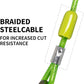 Dog Tie Out Cable, 30FT, Green, Suitable for Dogs up to 350 pounds, Lightweight, Non-Winding, for Outdoor Use