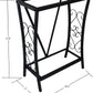 MAKLAINE Traditional Steel 10 Gallon Metal Aquarium Stand in Black