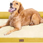 Large Dog Bed Orthopedic Washable - Couch Sofa - XL Large Big Dogs - Beds Bolster Pet - Memory Foam - Waterproof with Removable Cover - Ginger Yellow Dog Bed