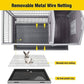 Aivituvin Wooden Rabbit Hutch with Removable Wire Floor Grid, Bunny Cage with Deeper Leakproof Tray 4 Wheels Include