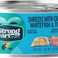 A Strong Heart Canned Wet Cat Food, Shreds with Ocean Whitefish & Tuna - 5.5 oz Cans (Pack of 24), Made in The USA with Real Ocean Whitefish & Tuna