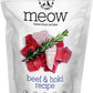 Meow Freeze Dried Cat Food - Beef & Hoki Recipe, High Protein Cat Treats, Meals & Toppers, Dry Cat Food,1.76 oz