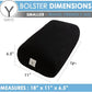 GAYO Yoga Bolster for Restorative Yoga - 100% Cotton, Includes Washable Cover and Carry Bag