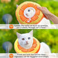 2 Pcs Adjustable Cat Cone Collar Soft Small Cute Cat Recovery Donut Collar After Surgery Orange Watermelon Elizabethan Kitten Neck Cones for Small Dogs Pet, Fruits Shaped, Under 7 lbs