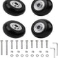 Luggage Wheel Replacement Set,40mm x 18mm Set of 4 Luggage Suitcase Replacement Wheels, Rubber Swivel Caster Wheels Bearings Repair Kits