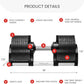 NUOBELL Adjustable Dumbbells 5-80 lbs: Replace 16 Sets, Ideal for Home Gym Weight Bench & Press