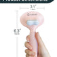 Cat Hair Brush, Soft Silicone Self Cleaning Brush for Short and Long Haired Cats, Pink Pet Grooming Comb, Cat Shedding Brushes
