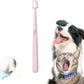 Cat Toothbrush, Soft Small Dog Dental Toothbrush Silicone, Easy Teeth Cleaning Head, Pet Deep Clean Dense Brush, Safe and Effective Oral Care, Brush Away Bad Breath, Easy to Handle, Pink