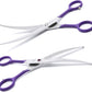 LovinPet Pet Grooming Scissors 7" Curved Right/Left-Handed Pet Round-Tip Grooming 6CR Stainless Steel Safety trimming shears for Dogs and Cats (Easy use Curved Scissor)