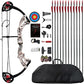 Compound Bow Archery for Youth and Beginner, Right Handed,19”-28” Draw Length,15-29 Lbs Draw Weight, 260 fps