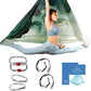 Aerial Silk Yoga Hammock & Swing for Home, Inversion Exercises, Starter Kit for All Levels - Durable with Extension Straps, Carabiners, and Pose Guide