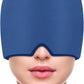 iTHERAU Migraine Relief Cap，Migraine Ice Head Wrap，Headache Ice Hat，Cold Therapy Headache Relief Cap for Migraine Eyes Mask Dark Blue Headache Ice Pack Stress Relief