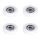 MroMax Roller Idler Bearing Pulley-6 x 33 x 7mm Sliding Conveyor Nylon Wheel with 626ZZ Bearing for Furniture, Hardware Accessories and Mobile Door White 4Pcs