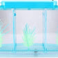 Betta Fish Tank, Adjustable Light Isolation Acrylic Small Aquarium with LED Light, Small Fish Tank Starter Kit, Beta Fish Tank with Water Change Valve for Office Home Room Decor (Blue)