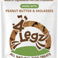Organic Peanut Butter & Molasses Dog Treats – Healthy, Crunchy, Vegan Biscuits with Whole & Real Ingredients – All Natural & USA‐Baked, 7 oz