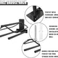 2Pcs Saddle Rack with Double Pad Bar,Heavy Duty Wall Mounted Saddle Rack Stand Saddle Pad Rack for English and Western Saddles,23.8x12.6x7.5 Inches