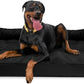 K9 Ballistics Tough Bolster Orthopedic Sofa Dog Bed with Removable Washable Cover - Durable, Water Resistant with Nonskid Bottom - X-Large, Titanium Premium Finish