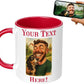 Personalized Coffee Mug, Custom Photo Caricature Gift, Funny Customized Coffee Gift for Men & Women, Custom Mugs with Pictures, Red 11oz Customized Ceramic Tea Cup