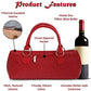 Wine Clutch Bag (Thermal Insulated) Trendy Women's Carry Tote | Holds Red & White 750mL Bottles | Trendy Fashion | Incl. Portable Waiter-Style Corkscrew