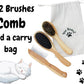 Premium Bamboo Cat Grooming Kit: Cat Brushes for Indoor Cats, Kitten Brush, and Dematting Comb for Long Haired Cats | Bamboo Grooming Supplies with kitten brush