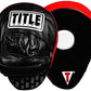 TITLE Boxing Icredi-Ball Leather Punch Mitts 2.0, Black/Red - Boxing Pads, Muay Thai, Focus Mitts, MMA Equipment, Kickboxing