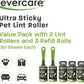 Evercare Ultra Sticky Pet Lint Roller Value Pack with 2 Lint Rollers and 3 Refill Rolls, 60 Sheets Each Multicolor