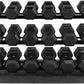 WF Athletic Supply Rubber Coated Hex Dumbbell Set, Multiple Choices Available - Dumbbells with Rack Stand and Mat, or Dumbbells Only (200/550/1200/2100/3000 LB)