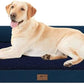 Large Dog Bed Orthopedic Washable - Waterproof with Removable Cover - Memory Foam - Beds Bolster Pet - Couch Sofa - XXL Large Big Dogs - Navy Blue Dog Bed