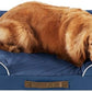 Friends Forever Orthopedic Dog Bed, Bolster Dog Bed with Memory Foam Pet Couch Sofa and Removable Washable Cover, Ally Navy, 42x32x7