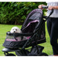 Pet Gear No-Zip NV Pet Stroller for Cats/Dogs, Zipperless Entry, Easy One-Hand Fold, Gel-Filled Tires, Plush Pad + Weather Cover Included, 3 colors