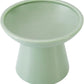 Extra Wide Elevated Ceramic Cat Food Bowl - 6.2" Shallow Dish for Whisker Fatigue Relief, 5" Height for Easy Feeding, Lead & Cadmium Free, Durable Raised Cat Food Bowls, Sage Green