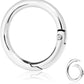 10Pack 1 Inch Metal Spring O Rings Clip Keychain, Round Carabiner Clips Keyrings Snap Hook Buckle, Purse Shoulder Bag Chain Rings Clip Replacement Paracord Keychain Lanyard Leather DIY Crafts (Silver)